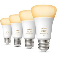 Philips Bluetooth White Ambiance LED E27 Birne - A60 9W 800lm Viererpack