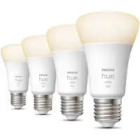 Philips White E27 (Viererpack, ersetzt 60 Watt)
