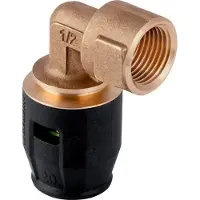 Geberit PushFit Übergangswinkel 20mm x 3/4" IG, 90° Rotguss