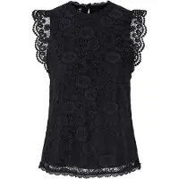 Pieces Blusen PCOLLINE SL LACE TOP damen