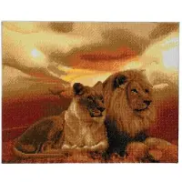 Craft Buddy Lions of the Savannah, 40x50cm Crystal Art Kit