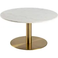 Actona Corby Couchtisch Stahl/Marmor Ø80x45 cm