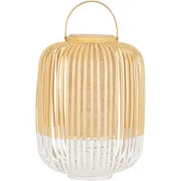 Forestier Take A Way Portable Tischleuchte M White - , Take A Way M, dimmbar, Weiß, für Wohnzimmer, Bambus, Design