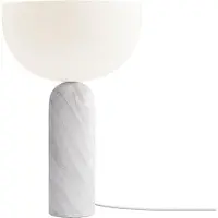 New Works Kizu Tischleuchte Small White - , Kizu Small, Weiß, für Wohnzimmer, Stein, Design