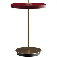 UMAGE Asteria Move LED-Akku-Tischlampe, rot/messing, 31 cm - , Asteria Move, dimmbar, Gold / Messing, für Wohnzimmer, Metall, Design