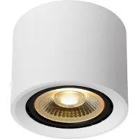 Lucide LED-Deckenspot Fedler, Ø 12 cm, weiß, dim-to-warm, Aluminium dimmbar, weiß / opal, für Wohn- / Esszimmer, Aluminium, LED Deckenlampe