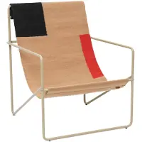 Ferm Living - Desert Lounge Chair, cashmere / block