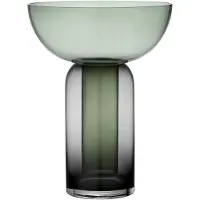 AYTM Torus Vase Ø15 Schwarz/Forest - , Grün, Glas