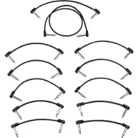 Fender Blockchain Patch Cable Kit MD Schwarz Winkelklinke - Winkelklinke