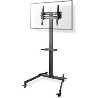 Nedis TV Bodenständer - 32 - 55 " - maximal unterstützes Bildschirmgewicht: 35 kg - Premium-Säule Entwurf - Einstellbare voreingestellte Höhen - Schnappverschluss - Stahl - Schwarz