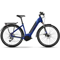 Haibike Trekking 4 gloss/matte blue black 27,5" 500 Wh Wave E-Tourenbike in Blau