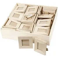 Creativ Company 57773, Einzelbilderrahmen, Holz, Holz, Tisch, 5 x 5 cm, 3,8 x 5,6 cm