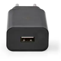 Nedis Netzladegerät - 12 W - 1x 2.4 A A - Anzahl der Ausgänge: 1 - USB-A - USB Type-C (Lose) Kabel - 1.00 m - Single Voltage Output - Schwarz