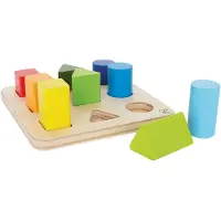 Hape Steckspielzeug "Farben- und Formensortierer", bunt, Steckspielzeug, KinderB:18cm H:19cm T:7cm, Holz, Steckspielzeug, B:18cm H:19cm T:7cm
