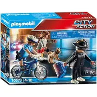 Playmobil City Action 70573 Polizei-Fahrrad: Verfolgung des Taschendiebs