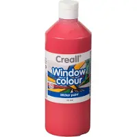 Havo Creall Fensterfarbe rot - 500ml kreative Bastelfarbe für Kinder