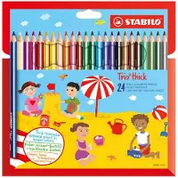 Stabilo Buntstifte - Trio Thick - 24 st. - Mehrfarbig - - One Size - Buntstiftsets