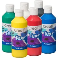 Creall - Textilfarbe Creall Tex 6 Stücke 6 Farben 250ml | Stellen Sie eine 6 -Flasche ein