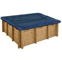 Interline Poolabdeckung, LxB: 2,10 x 2,10 m, mit Netz - blau