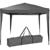Progarden Easy-Up Partyzelt - 300 x 300 x 245 cm - Polyethylen - Faltbar & Wasserfest - Inklusive Tragetasche - Für Gartenpartys & Veranstaltungen - Grau