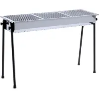 Hendi Holzkohlengrill Resto Edelstahl 1130x380x760 mm