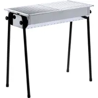 Hendi Holzkohlengrill Patio Edelstahl 770x380x760 mm
