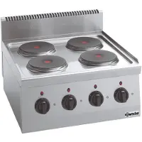 Bartscher Elektroherd 600, B600, 4PL, TG, Elektroherd mit 4 Blitzkochplatten, 1 Stück