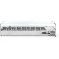 Hendi Arktic Aufsatzkühlvitrine für 9xGN1/4 gehärtetem Hygienehaube 1805x335x460mm