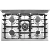 Hendi Gasherd KCP 96V - 5 Brenner mit Elektroofen GN 1/1