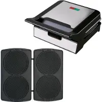 Syntrox Germany Waffeleisen f?r Eiswaffeln Kombiger?t mit wechselbaren Platten von Syntrox