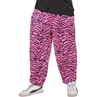 Widmann 80er Jahre - Pinke Zebra Hose