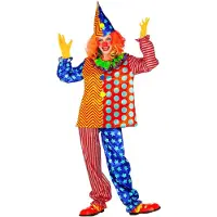 Finidi Party 3tlg. Kostüm "Clown" in Bunt - M