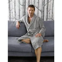De Witte Lietaer Bademantel Gentle Silver Herren-S
