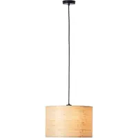 Brilliant Pendelleuchte "Romm", schwarz (holz hell, schwarz), 1, Ø 35cm H: 120cm, 1 Stk., Leuchten, 35cm holz hell/schwarz, Pendelleuchte