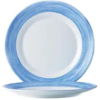 Arcoroc BÜrsten Platte Flache Blau 23,5cm (6er Set)