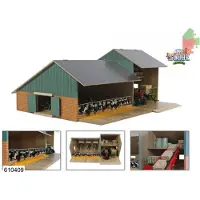 Kids Globe Holz Spielzeug Stall mit Schuppen Garage Traktor Bauernhof für Kinder 12336
