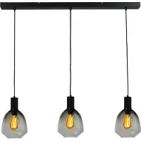 Masterlight Pendelleuchte Porto 3-flammig Glas Grün-Transparent 100x20cm