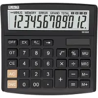 Desq Taschenrechner Business Classy Large 30300.09, 12-stelliges LC-Display, Solar- & Batteriebetrieb