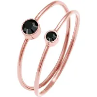 Elli Ring 2Er Set Kristalle 925 Sterling Silber Elli Rosegold