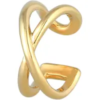 Elli Ohrringe Single Earcuff Ohrklemme X-Design 925 Silber Elli Gold