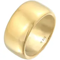 Elli Ring Breit Schlicht Bandring Trend 925 Sterling Silber Elli Premium Gold