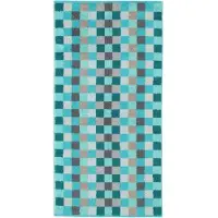 Cawö Handtuch Unique Karo Türkis (3er Set)