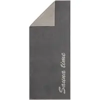 Cawö Saunatuch 449 Sauna-Time Two-Tone Anthracite
