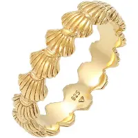 Elli Ring Bandring Muscheln Maritim Beach Look 925 Silber Elli Gold