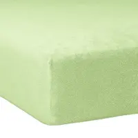 TRAUMSCHLAF Flausch Biber Boxspring Matratzen Spannbettlaken 90x190 cm - 100x200 cm | opal - grün