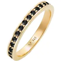 Elli Ring Glamourös Kristalle 925 Sterling Silber Elli Schwarz