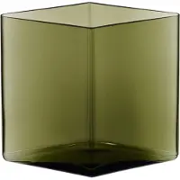Iittala Ruutu Vase 20,5x18 cm Moosgrün
