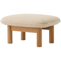 Audo Copenhagen Audo - Brasilia Ottoman, Eiche natur / Bouclé beige