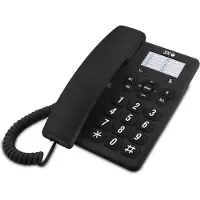 SPC Original, Analoges Telefon, Kabelgebundenes Mobilteil, 3 Eintragungen, Schwarz