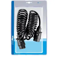 Proplus Spiralkabel mit 2x Stecker 7-polig PVC im Blister